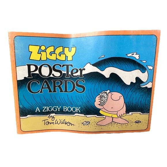 Vintage 1981 Ziggy's Cartoon Post Card Book Tom Wilson XL Post Cards - Picture 1 of 13